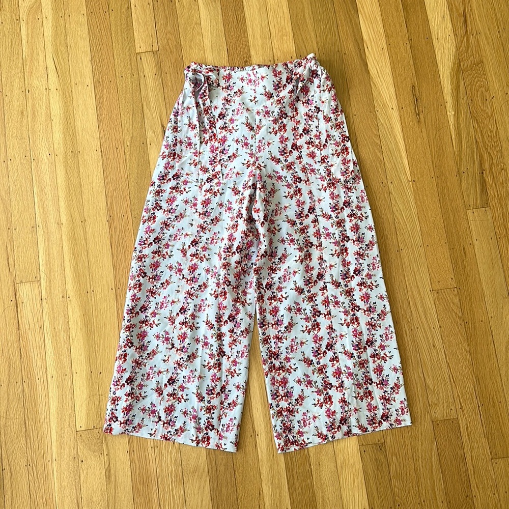 Lightly used floral Club Monaco Silk Pants